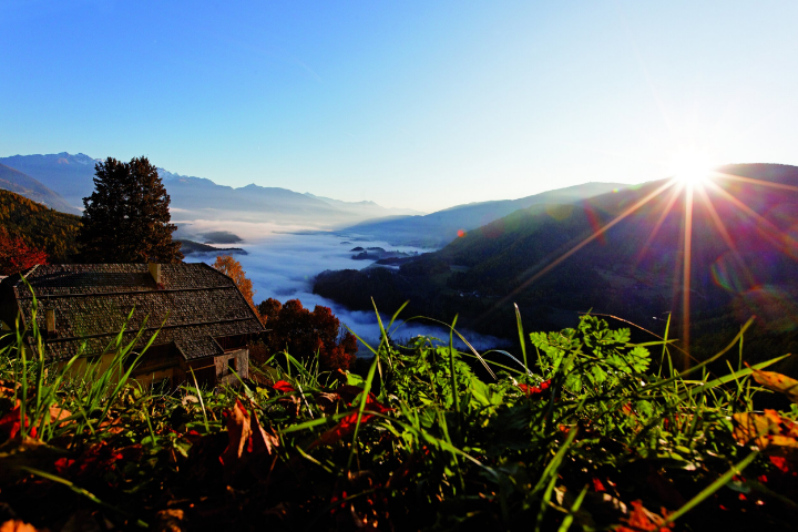 Sunset at a South Tyrol Chalet