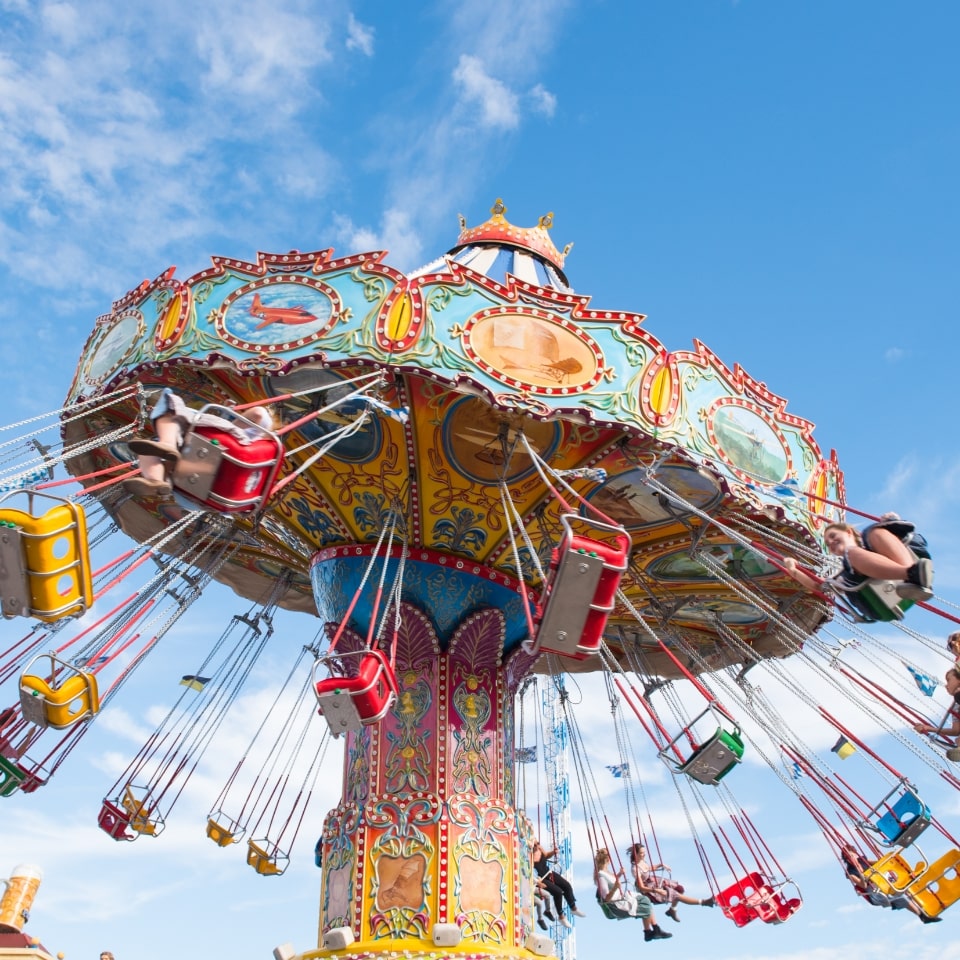 chain carousel at the Oktoberfest in Munich