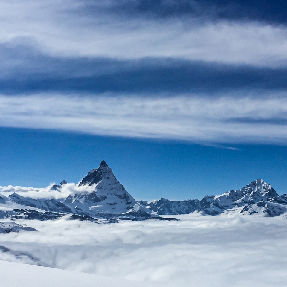 Mountains with snow in Switzerland